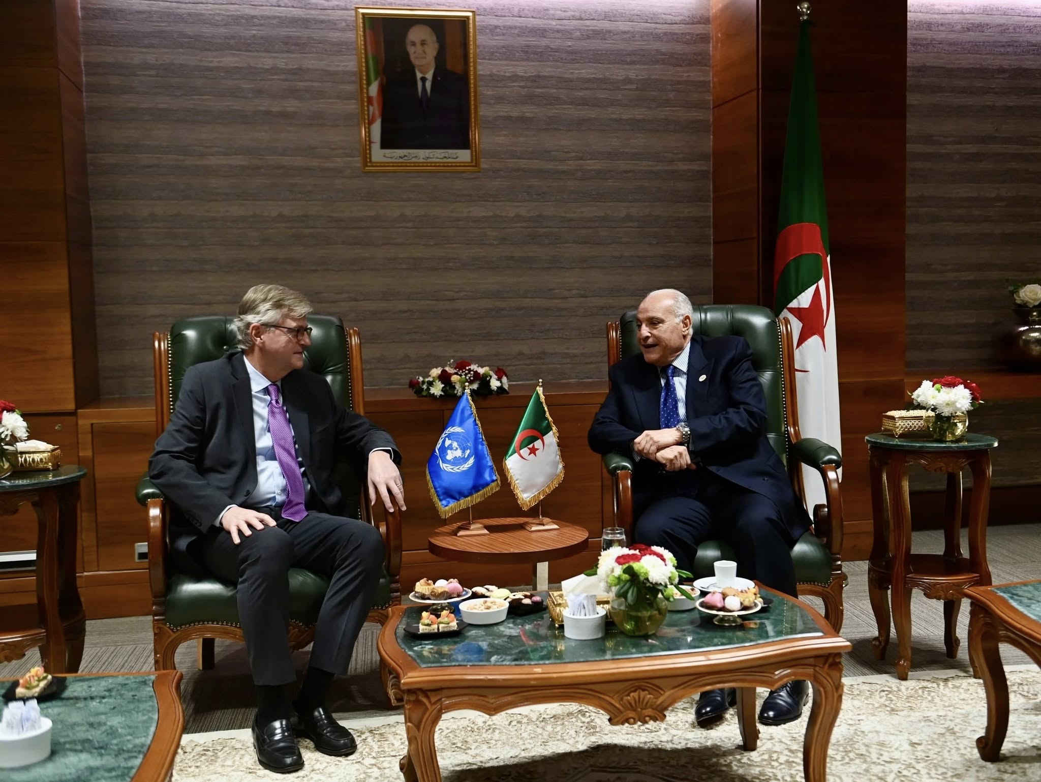  عطاف يستقبل الأمين العام المساعد للأمم المتحدة المكلف بعمليات حفظ السلم