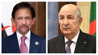 سلطان بروناي يؤكد للرئيس الجزائري تطلعه لتعزيز التعاون القيّم