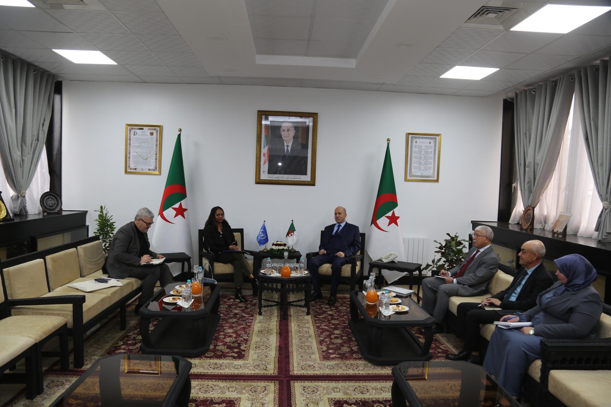 سايحي يستقبل ممثلة المنظمة الدولية للهجرة بالجزائر