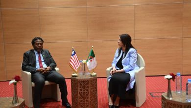 منصوري تستقبل نائب وزير التعاون الدولي والتكامل الاقتصادي الليبيري