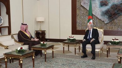 الرئيس الجزائري يستقبل الأمير عبد العزيز بن سعود بن نايف بن عبد العزيز آل سعود