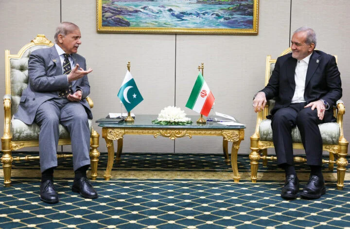 مسعود بزشكيان وشهباز شريف