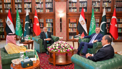 وزراء خارجية باكستان والسعودية ومصر وتركيا