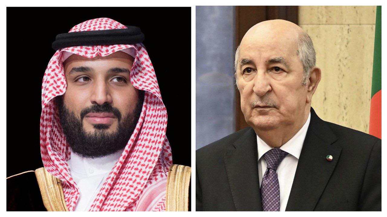 الرئيس الجزائري يجري مكالمة هاتفية مع ولي عهد المملكة العربية السعودية