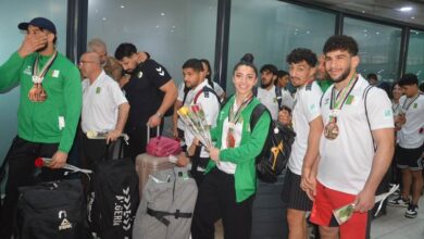 استقبال مميّز لأبطال إفريقيا للجودو لدى وصولهم إلى مطار الجزائر الدولي