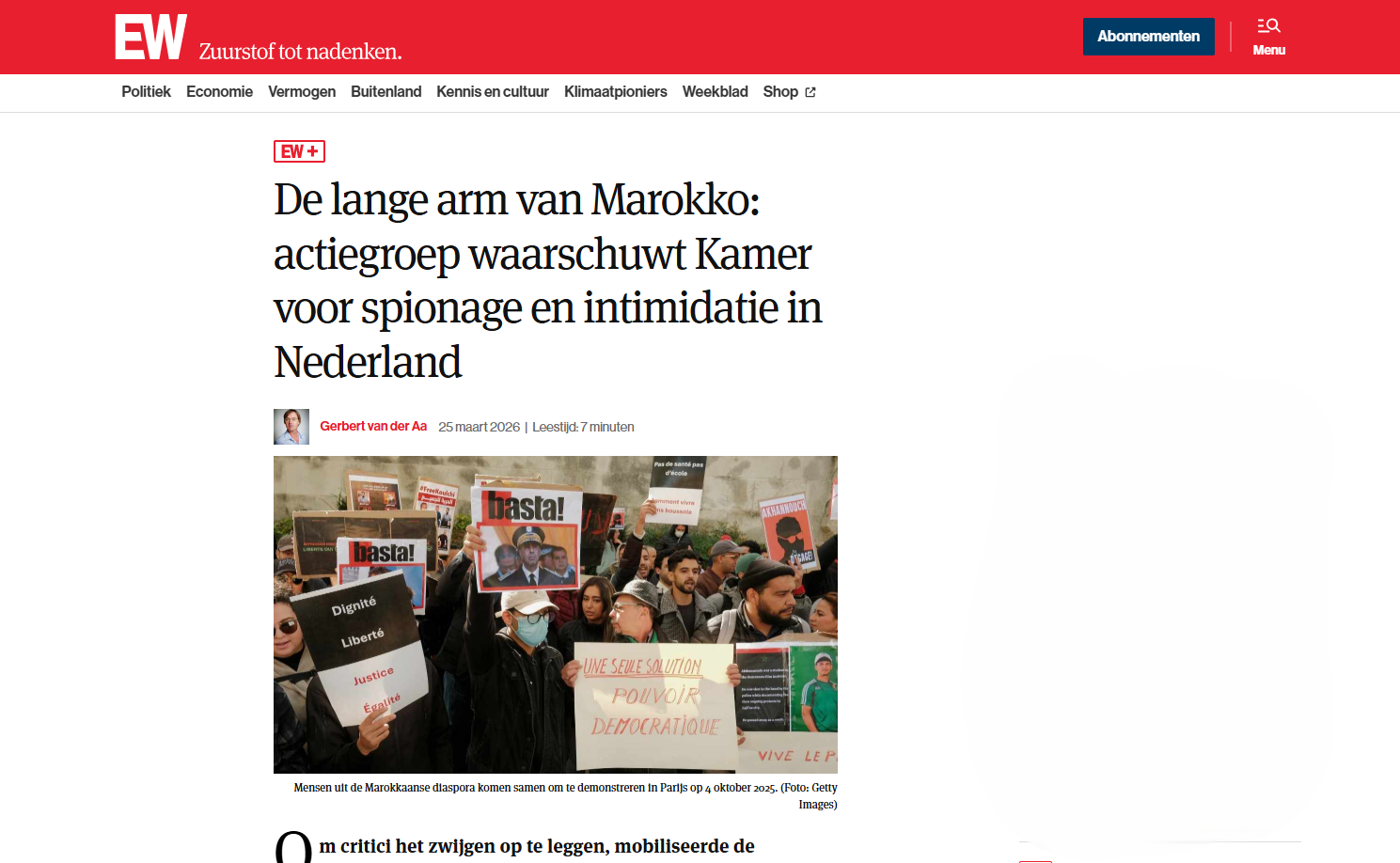 médias néerlandais Maroc espionne opposants Pays-Bas Europe