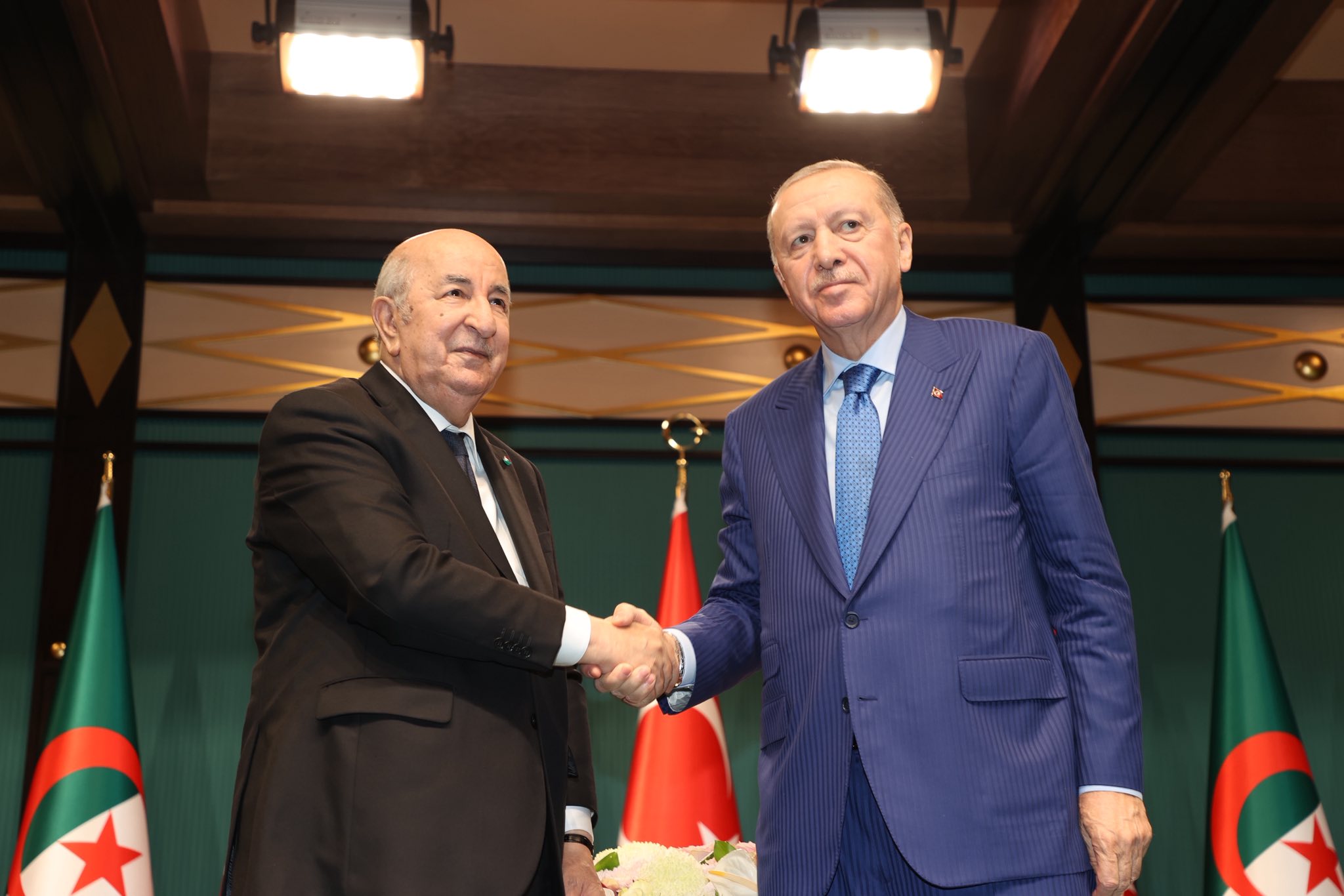 الرئيس الجزائري عبد المجيد تبون والرئيس التركي رجب طيب أردوغان
