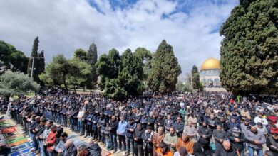 65 ألف فلسطيني يؤدون صلاة الجمعة في المسجد الأقصى المبارك