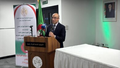 كاتب الدولة لدى وزير الخارجية الجزائري المكلف بالجالية الوطنية بالخارج سفيان شايب