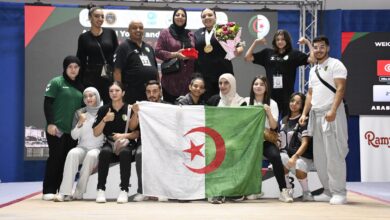 الجزائر تحصد 122 ميدالية في البطولة الأفريقية والعربية لرفع الأثقال بمستغانم